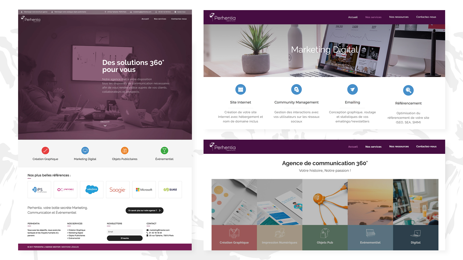 Création du site web